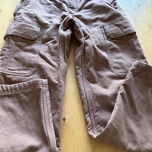 Men's Brown, fleece lined Cargo Sweatpants